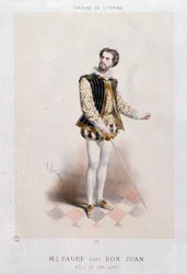 Porträtt av Jean Baptiste Faure som Don Giovanni (1866)