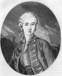 Porträtt av Jeanne Becu, grevinnan (eller madame) du Barry (1743-1793), sista älskarinna till Ludvig XV - Gravyr från 1863 i "" Le Livre Rouge - Histoire De L