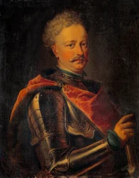 Porträtt av John III Sobieski (1629-1696) kung av Polen Anonym målning. 1600-talets sön. 0,81x0,64 m