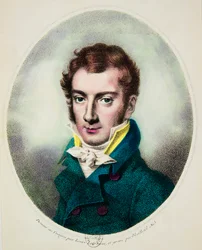 Porträtt av Joseph Mayseder (1789-1863) österrikisk violinist och kompositör, Privee Collection