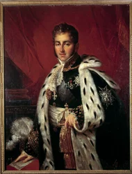 Porträtt av Jules Auguste Armand Marie, Prins de Polignac (1780-1847) Ordförande för rådet Anonym målning från 1800-talet. Privat samling