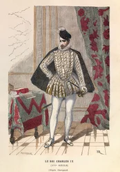 Porträtt av kung Karl IX (1550 - 1574) - Porträtt av kung Karl IX - privat samling