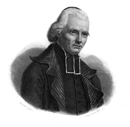 Porträtt av Abbe LEGRIS-DUVAL (LEGRIS DUVAL) (1765-1819) Ludvig XVI:s biktfader i "Porträtt och historia av användbara män: män och kvinnor i alla länder och av alla förhållanden, som förvärvat rättigheter till mäns erkännande" publicerad och förökas av