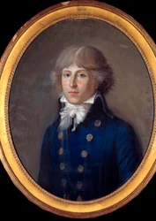 Porträtt av Louis Antoine de Saint Just (eller Saint-Just) (1767-1794), politiker. Anonym 1700-tals pastell. Dämpa. 0,61 x 0,50 m Paris, Musee Carnavalet - Porträtt av Louis Antoine de Saint Just (eller Saint-Just) (1767-1794), politiker. Anonym pastell si