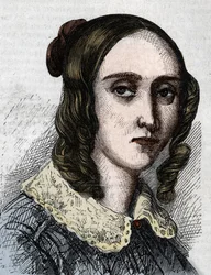 Porträtt av Louise Farrenc 1804-1875. Pianist, kompositör, fransklärare.