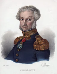 Porträtt av Pierre Cambronne (1770-1842) - Anonym - 1835 - Litografi, akvarell - 32x24 - Privat samling