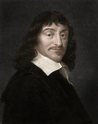 Porträtt av Rene Descartes (1596-1650), engelsk filosof och författare
