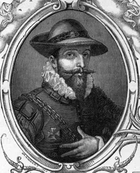 Porträtt av Simone Cantarini sade Pesarese (1612-1648) gravyr från 1859 i "" gallerierna i Europa - Italien "" av Armandaud. Privat samling.