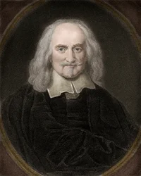 Porträtt av Thomas Hobbes (1588-1679), engelsk filosof och politisk teoretiker