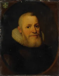 Porträtt av en man från familjen Rijswijck eller Van Rijswijk, ca 1610-1620 (olja på pannå)