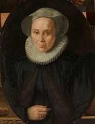Porträtt av en kvinna, ca 1590 (olja på pannå)