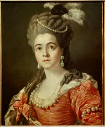 Porträtt av komikern Adrienne Lecouvreur (1692-1730), älskarinna till marekalen i Sachsen Anonym målning från 1700-talet. Sol 0,6x0,5 m