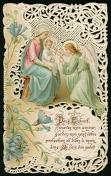 Bön till Jesus barn (kromolitografi)