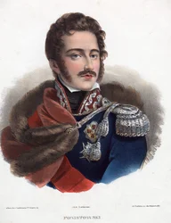 Prins Jozef Poniatowski - Anonym - 1835 - Litografi, akvarell - 32x24 - Privat samling