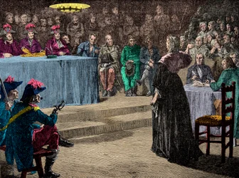 Drottning Marie Antoinette inför revolutionsdomstolen den 4 oktober
