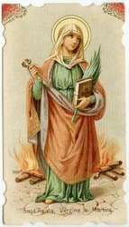 Saint Agatha av Sicilien (gravyr