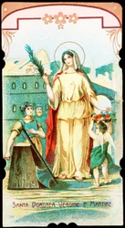 Saint Dorothee Jungfru och Martyr from bild. 1900-talets privatsamling