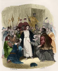 Sankt Johannes av Avila (Salige Johannes av Avila) (1499-1569) anklagad för kätteri av inkvisitionen på 1500-talet. Illustration i "" Mysteres of the Inquisition and Other Secret Societies of Spain"" Av Victor de Fereal, Suberwick, Manuel Galo de Cuendias.
