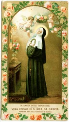 Sankta Rita av Cascia (gravyr