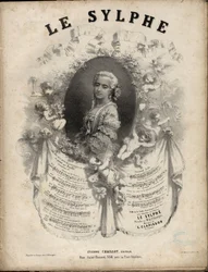 Noter till "" Le Sylphe"" operakomik i 2 akter, text av M. de Saint-Georges, musik av M. Louis Clapisson 1808-1866 Privat samling.