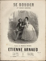 Noter till "" Se bouder"" text av francis tourte, musik av Etienne Arnaud. Privat samling.