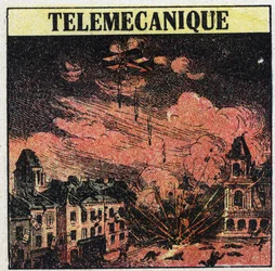 T.S.F.: telemekanik, konsten att kontrollera avstånd med hjälp av elektromagnetiska vågor. Anonym illustration från 1925. Privat samling.