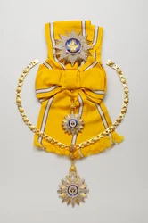 Thailand - Order of Rajamitrabbhorn: komplett set - plakett, märke och hänge, mitten av 1900-talet