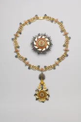 Thailand - Chakri-orden: plakett, halsband och hängsmycke - början av 1900-talet