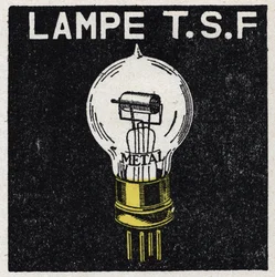 T.S.F.: T.S.F. lampa Anonym illustration av 1925. Privat samling.