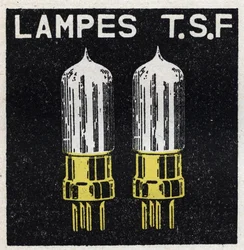 T.S.F.: lampor T.S.F. Anonym illustration av 1925. Privat samling.