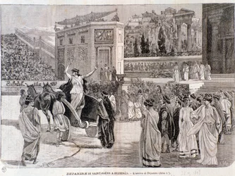 Ankomsten av Deianira, från pjäsen Dejanira av Camille Saint-Saens, uppfördes på arenan i Beziers 1898
