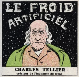 Den kalla industrin: konstgjord kyla uppfunnen av Charles Tellier (1828-1913). Anonym illustration från 1925. Privat samling.