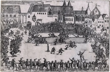 Turnering vid tiden för Henry I the Fowler (938) (Henri I de Saxe ou de Germanie, dit Henri l