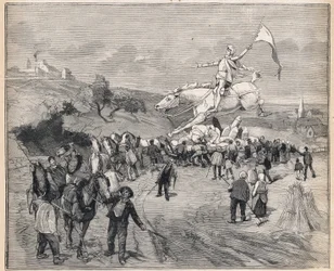 Transport av statyn av Jeanne d