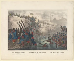 Turkiska trupper stormar Fort Shefketil (Shekvetili) den 15 november