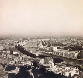 Universal Exposition of 1900 - Exposition Universelle de 1900 i Paris: Panoramautsikt - privat samling