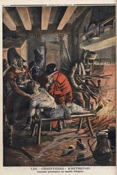 Olika fakta under Directoire (1795-1799): banditerna från Orgeres (förare) (Ille och skurken), berömda kriminella gäng i Beauce-regionen, de attackerar en gård här, deras specialitet var att "värma" sina offer genom att bränna sina fötter att föra dem till