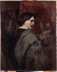 ""Självporträtt"" (Självporträtt) Målning av Anselm Feuerbach (1829-1880) 1854-1858 Mått 92x73 cm Eremitagemuseet, Sankt Petersburg