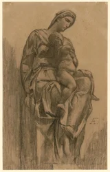 Madonna med barnet (efter Michelangelo)