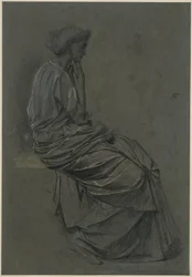 Sittande kvinna