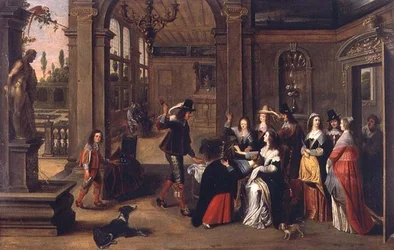 A Game of Forfeits (olja på panel)