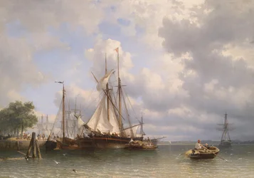 Segelfartyg i hamnen