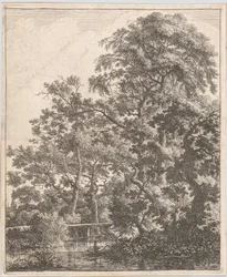 En liten bro över en bäck, 1600-talet.