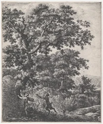 Landskap med Pan och Syrinx, 1600-talet.