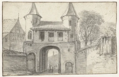 Stadsport i Hamburg (?), sedd från insidan