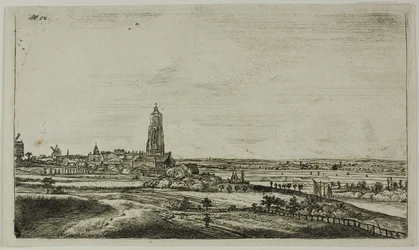 Vy över en holländsk stad (Rhenan)