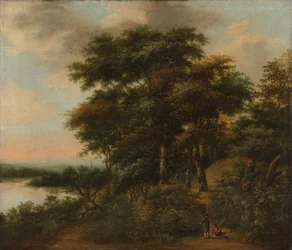 Skogsbeklädd Landskap