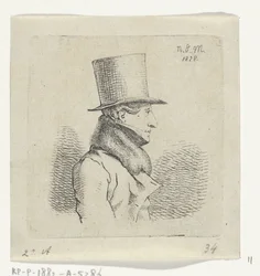 Man med hög hatt