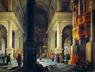 Interiör av tempel, av Anthonie De Lorme (ca 1610-1673)