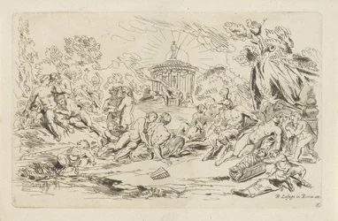 Nymfer och Satyrer framför ett Bacchus tempel Bacchanals (serietitel)